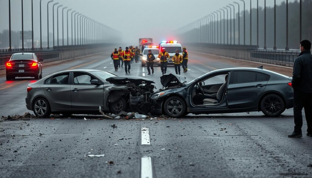 Kecelakaan Mobil di Contraflow