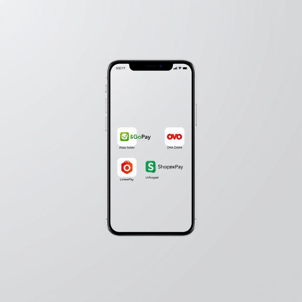 Berbagai aplikasi e-wallet populer di Indonesia ditampilkan dalam smartphone Berbagai aplikasi e-wallet populer di Indonesia ditampilkan dalam smartphone
