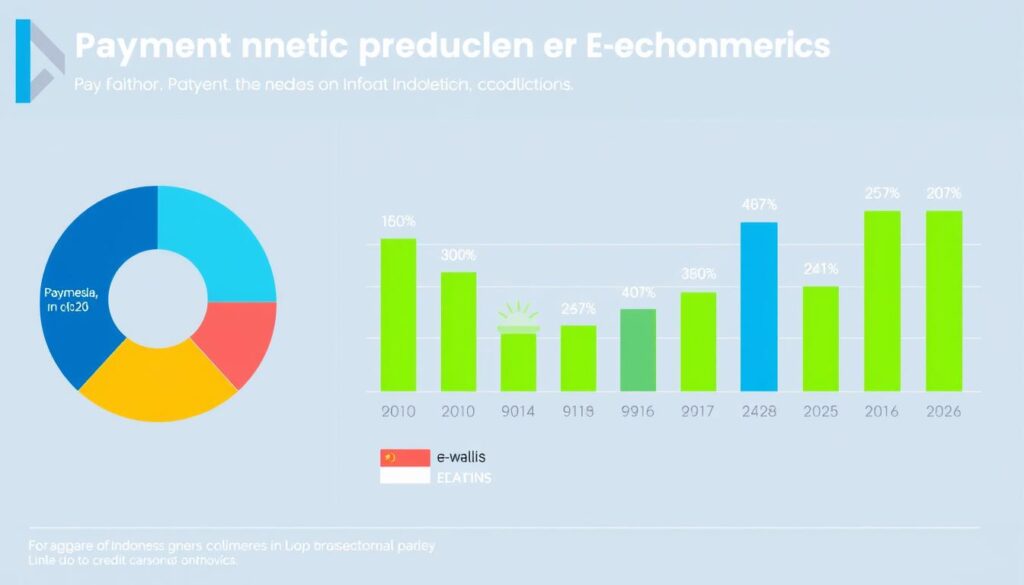 Grafik preferensi metode pembayaran dalam transaksi e-commerce di Indonesia Grafik preferensi metode pembayaran dalam transaksi e-commerce di Indonesia
