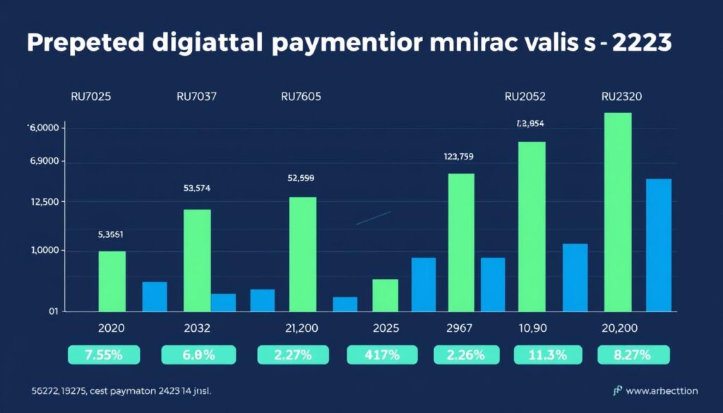 Grafik proyeksi nilai transaksi pembayaran digital di Indonesia 2023-2025 Grafik proyeksi nilai transaksi pembayaran digital di Indonesia 2023-2025